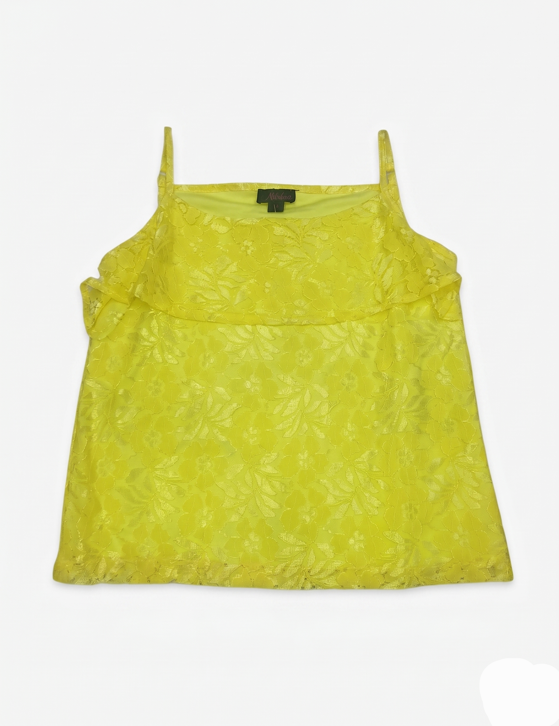 Kids Yellow Lace Top and Floral Print Skirt