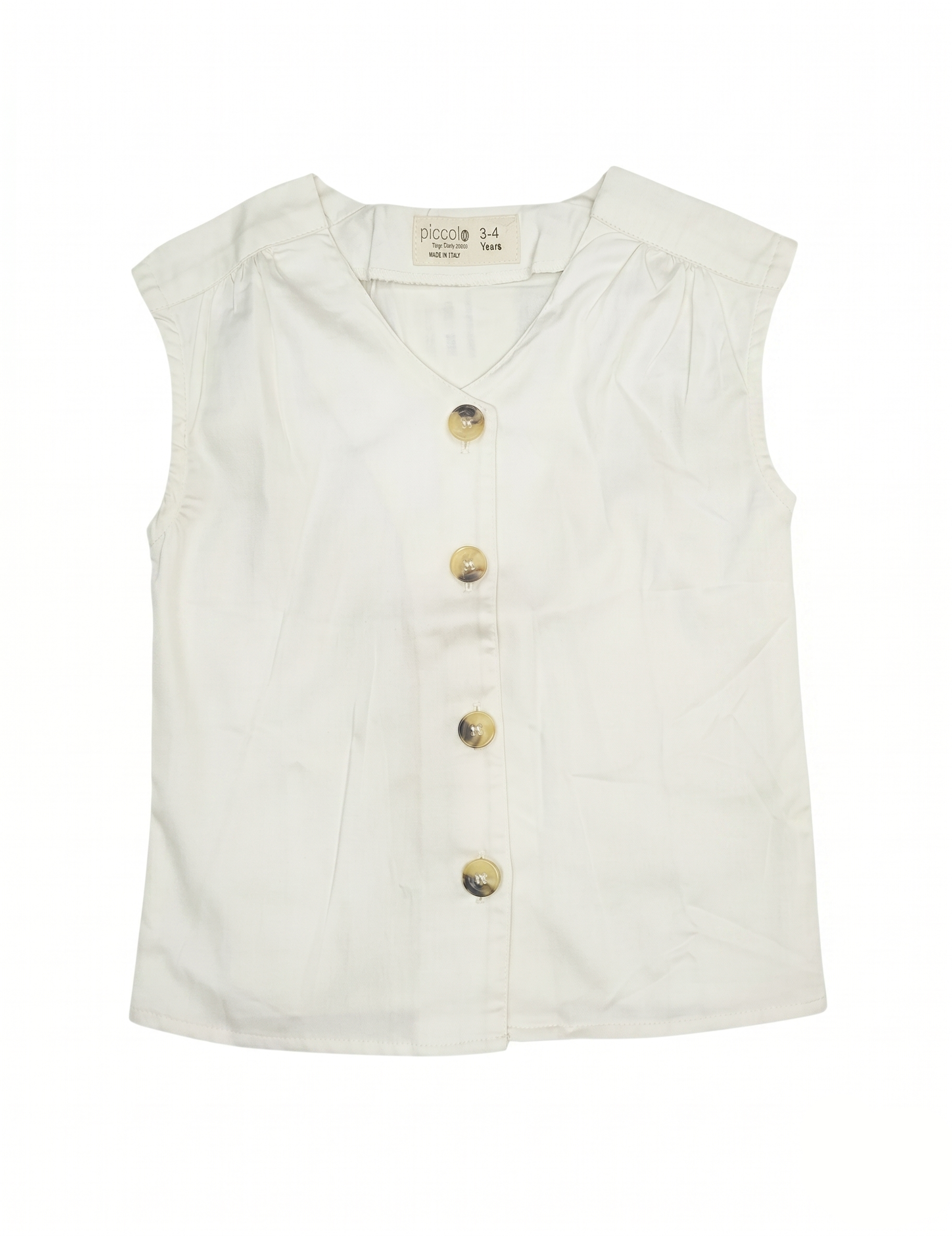 Kids Sleeveless Cotton Top and Mustard Yellow Waist Pants