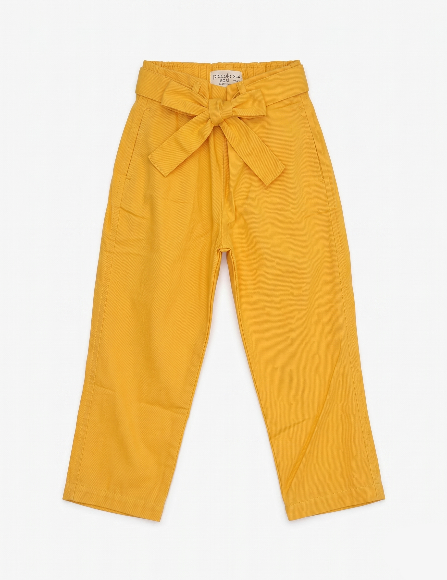 Kids Sleeveless Cotton Top and Mustard Yellow Waist Pants