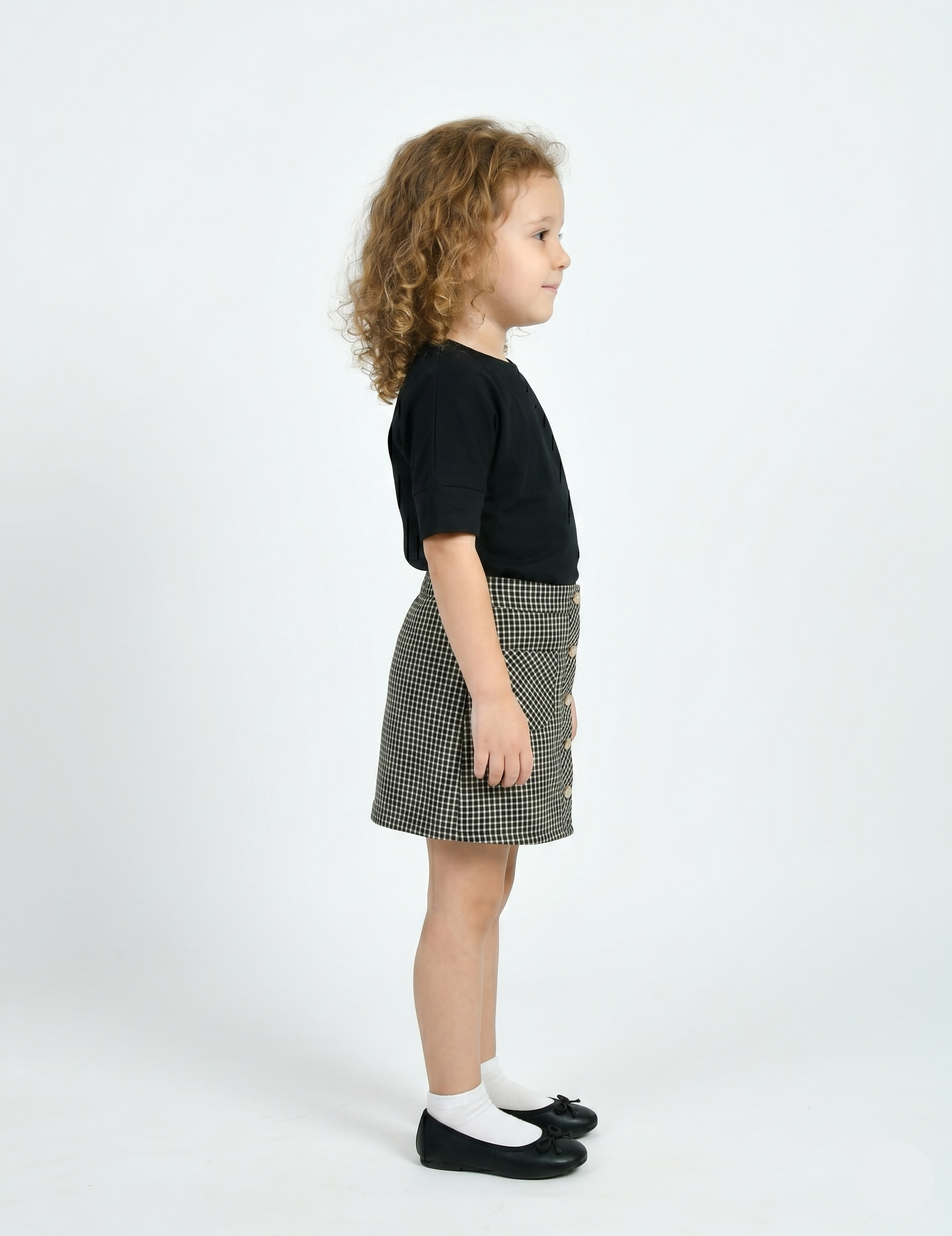 Stylish Black and Gingham Coordinates Set for Kids