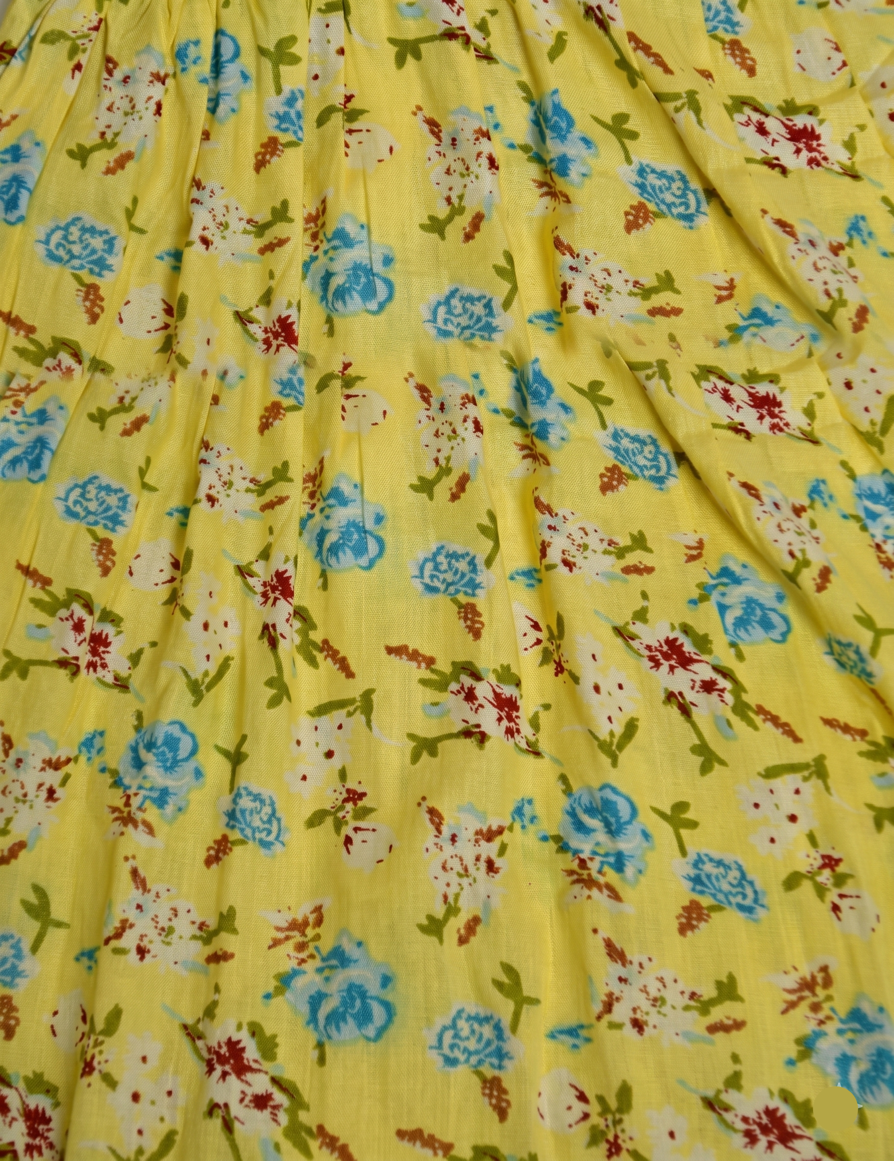Yellow Floral Summer Dress for Girls
