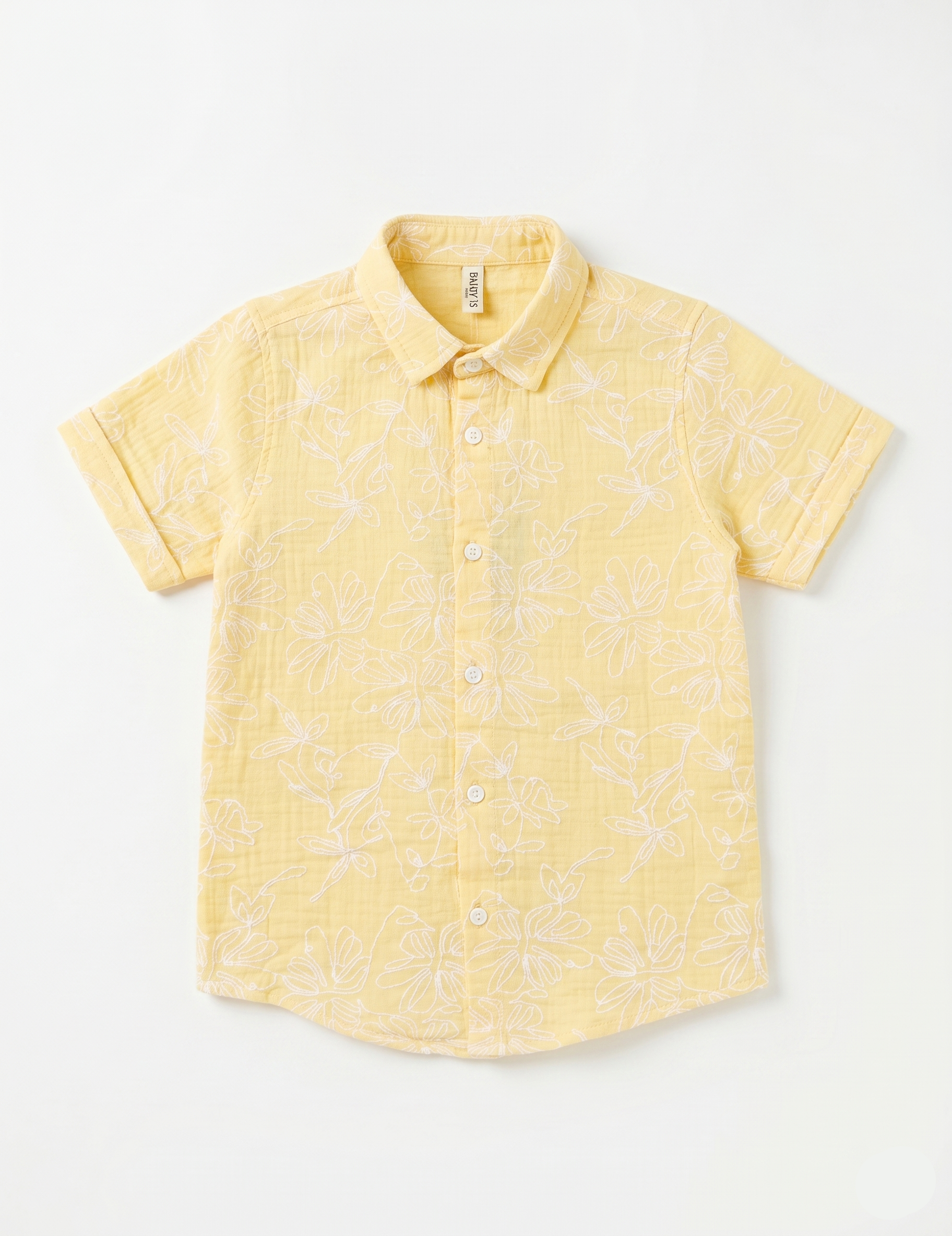 Sun-Kissed Floral Muslin Button-Down & Shorts Set
