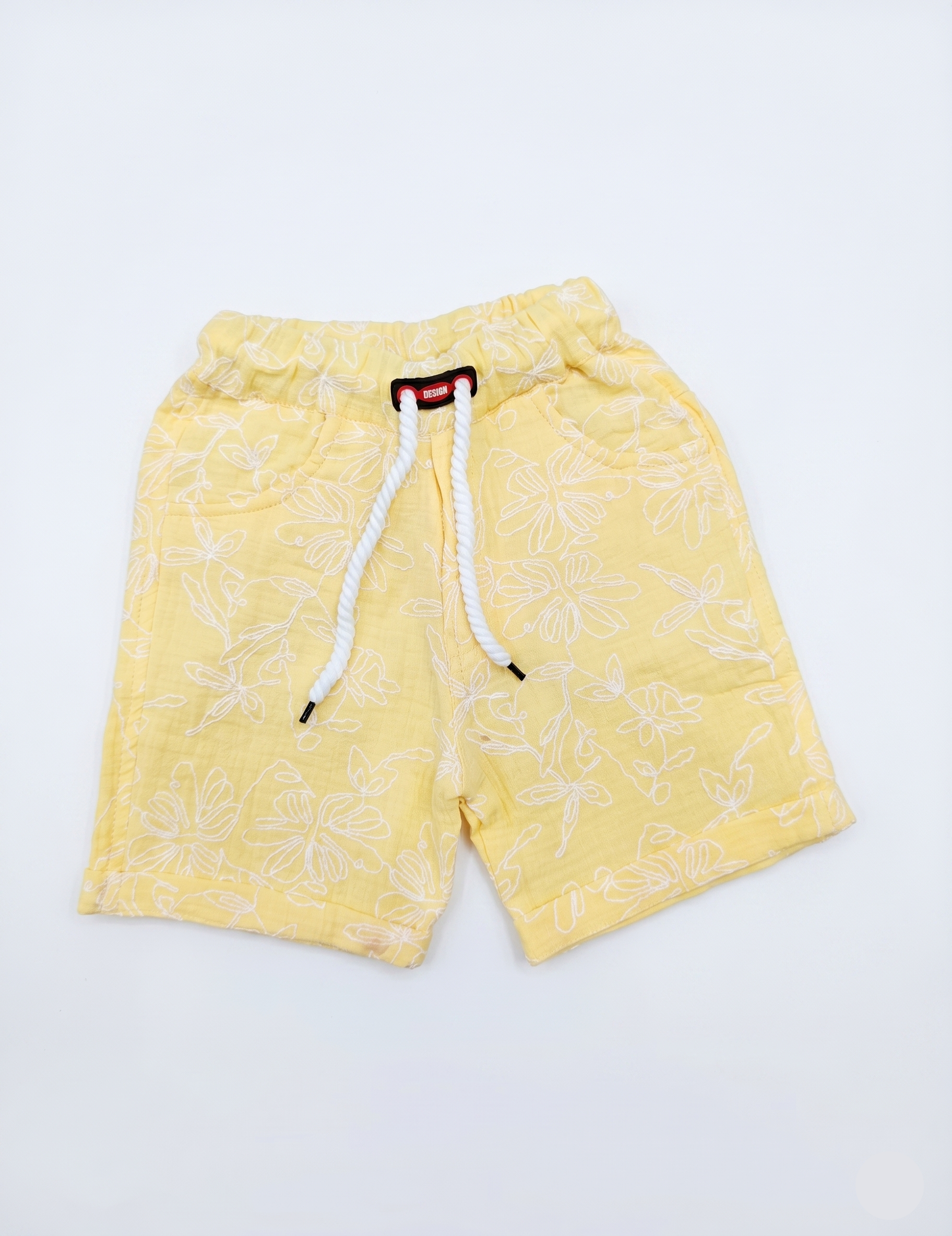 Sun-Kissed Floral Muslin Button-Down & Shorts Set