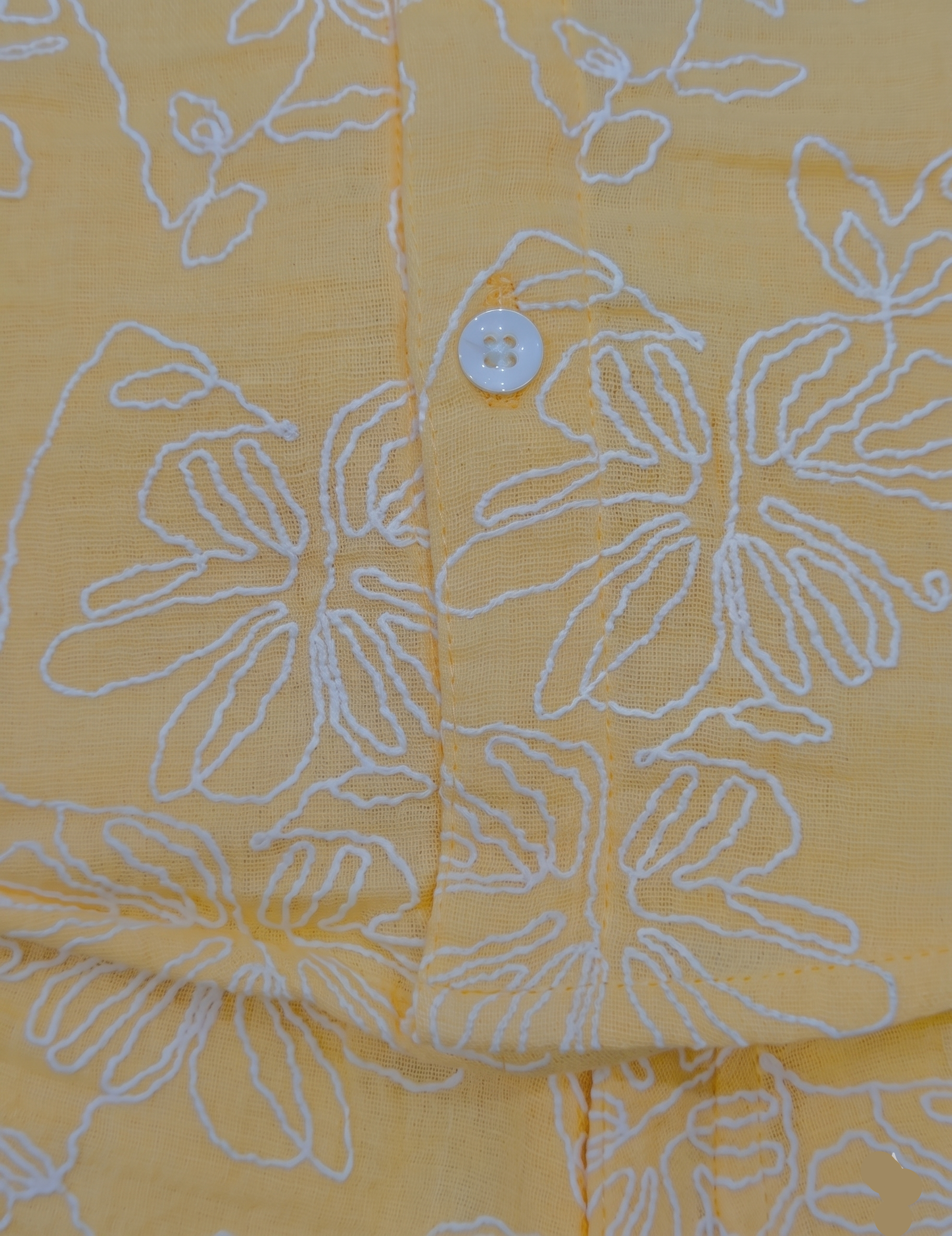 Sun-Kissed Floral Muslin Button-Down & Shorts Set