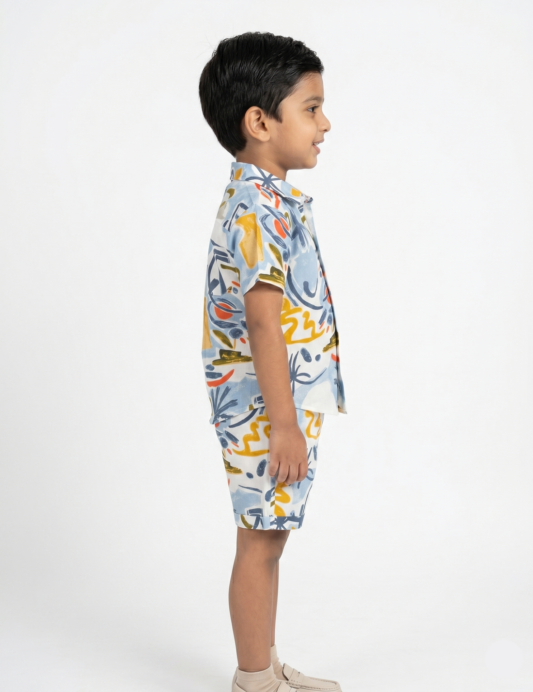 Boys Abstract Geometric Cotton Matching Set