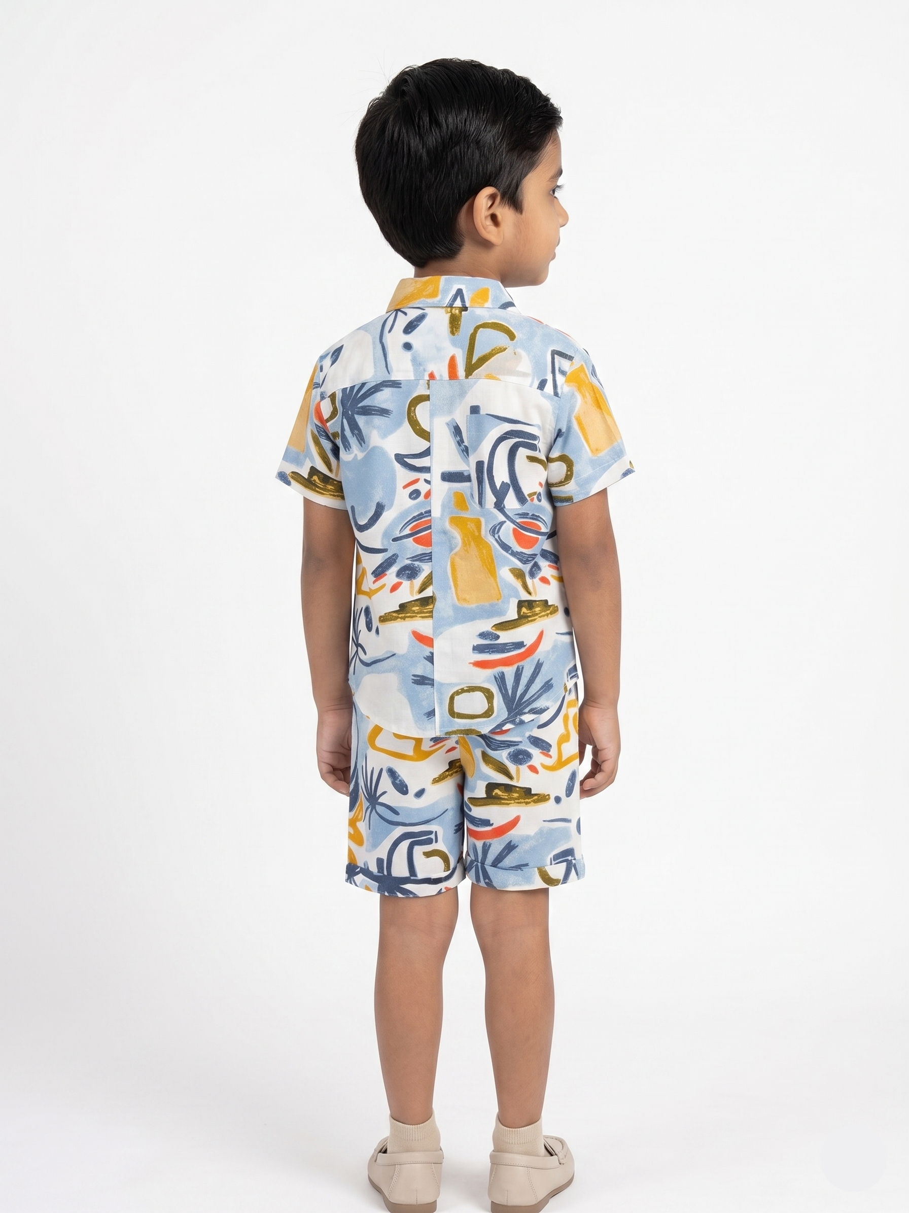 Boys Abstract Geometric Cotton Matching Set