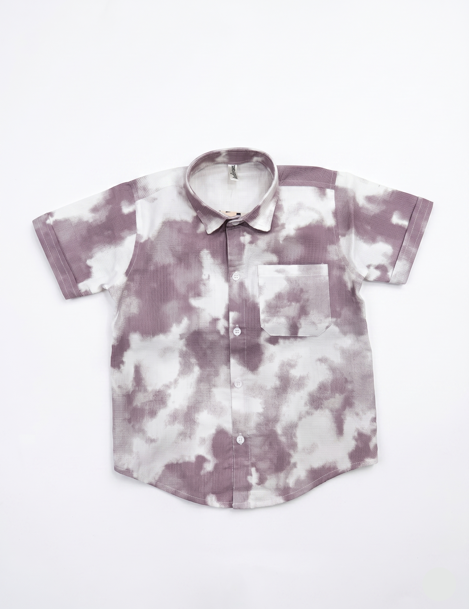 Kids Mauve Tie-Dye Shirt and Shorts Co-ord Set
