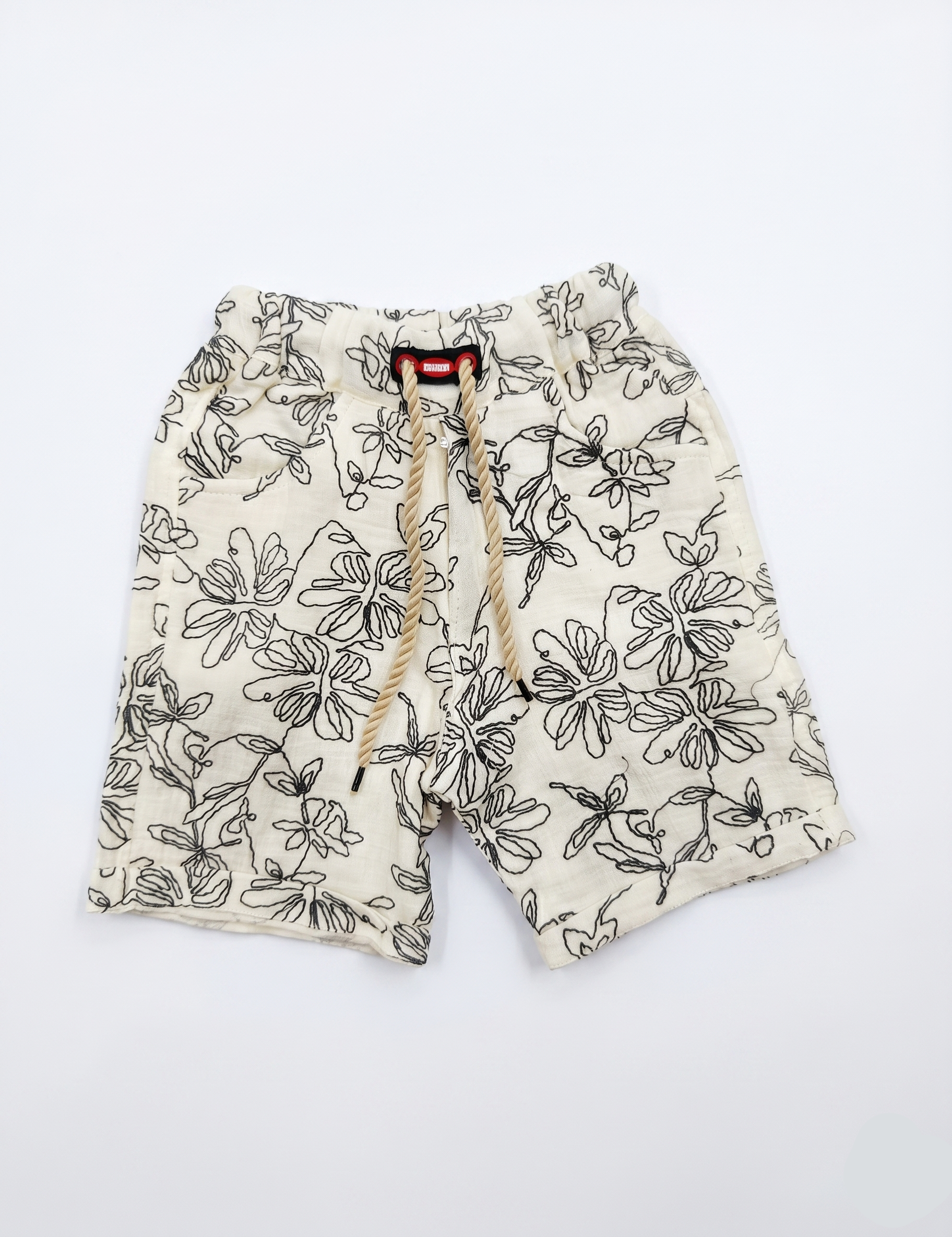 Kids Floral Sketch Shirt and Shorts Co-ord Set