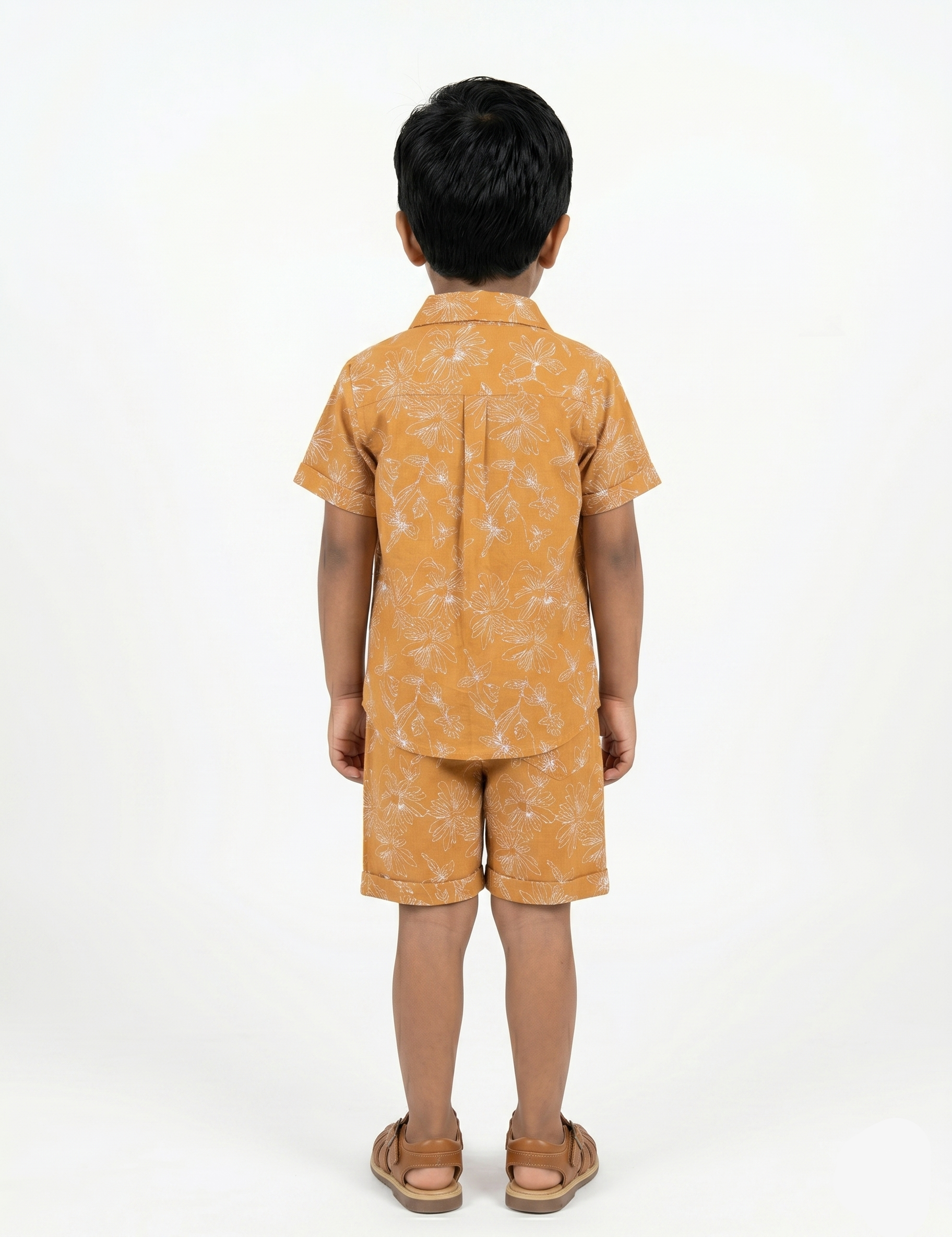 Kids Muslin Floral Shirt and Shorts Co-ord Set