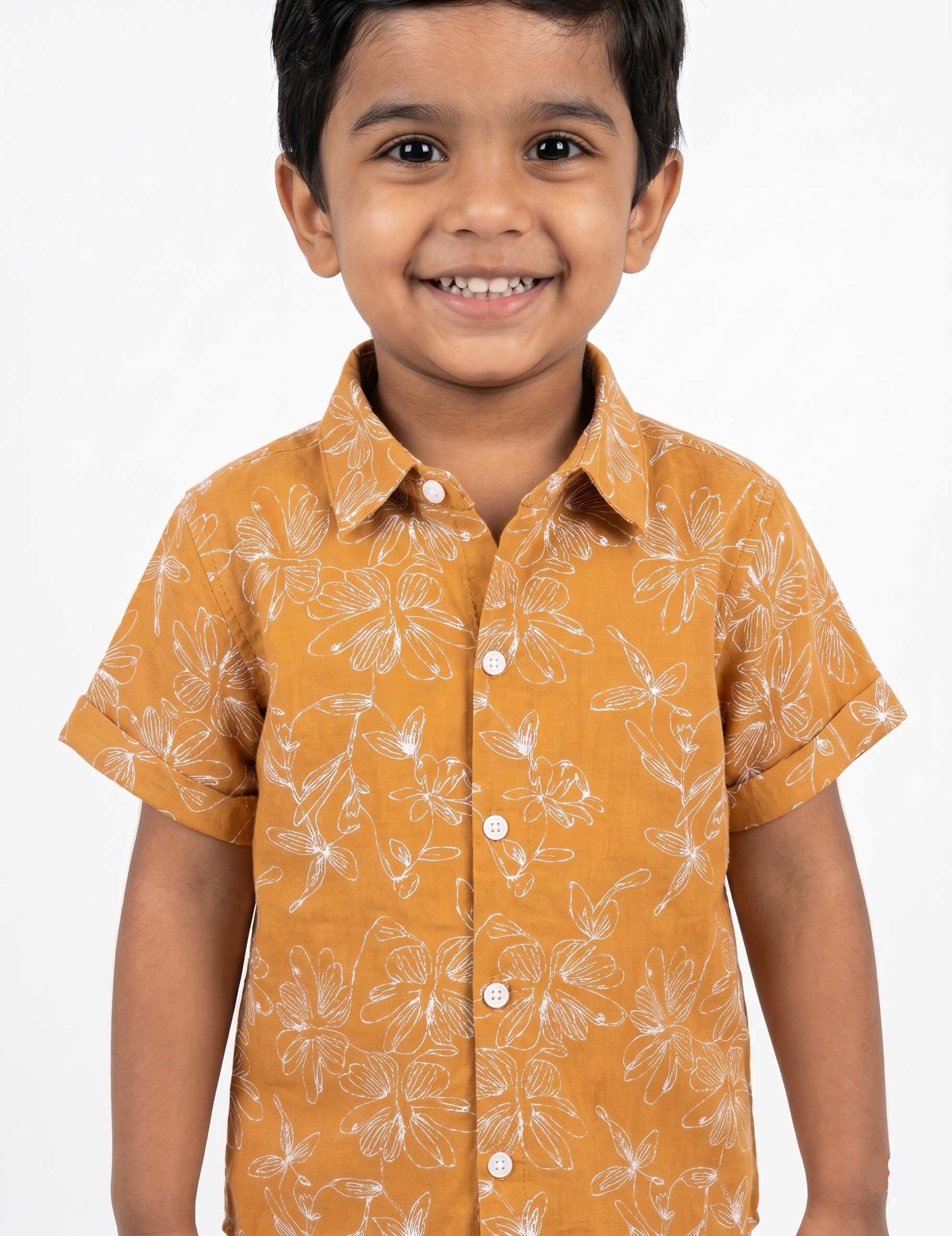 Kids Muslin Floral Shirt and Shorts Co-ord Set