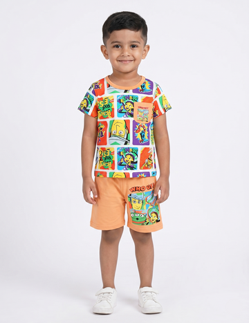 Kids’ Graphic T-Shirt and Shorts Set – Toy Story Print Summer Outfit
