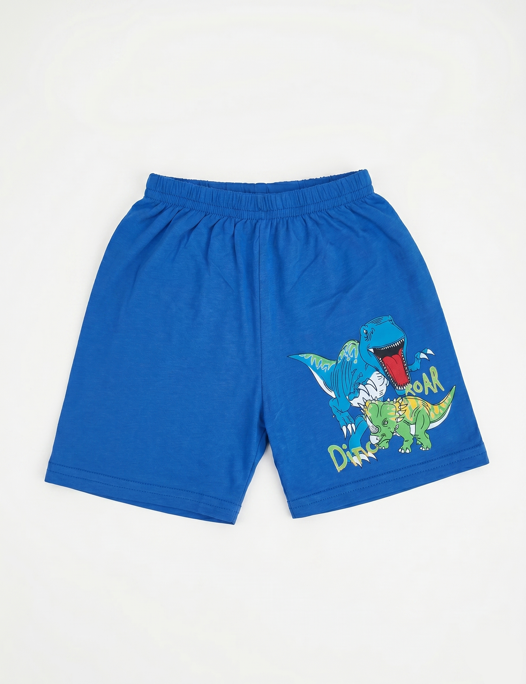 Boys' Casual Dino Adventure Two-Piece Set – Cream and Blue Playwear