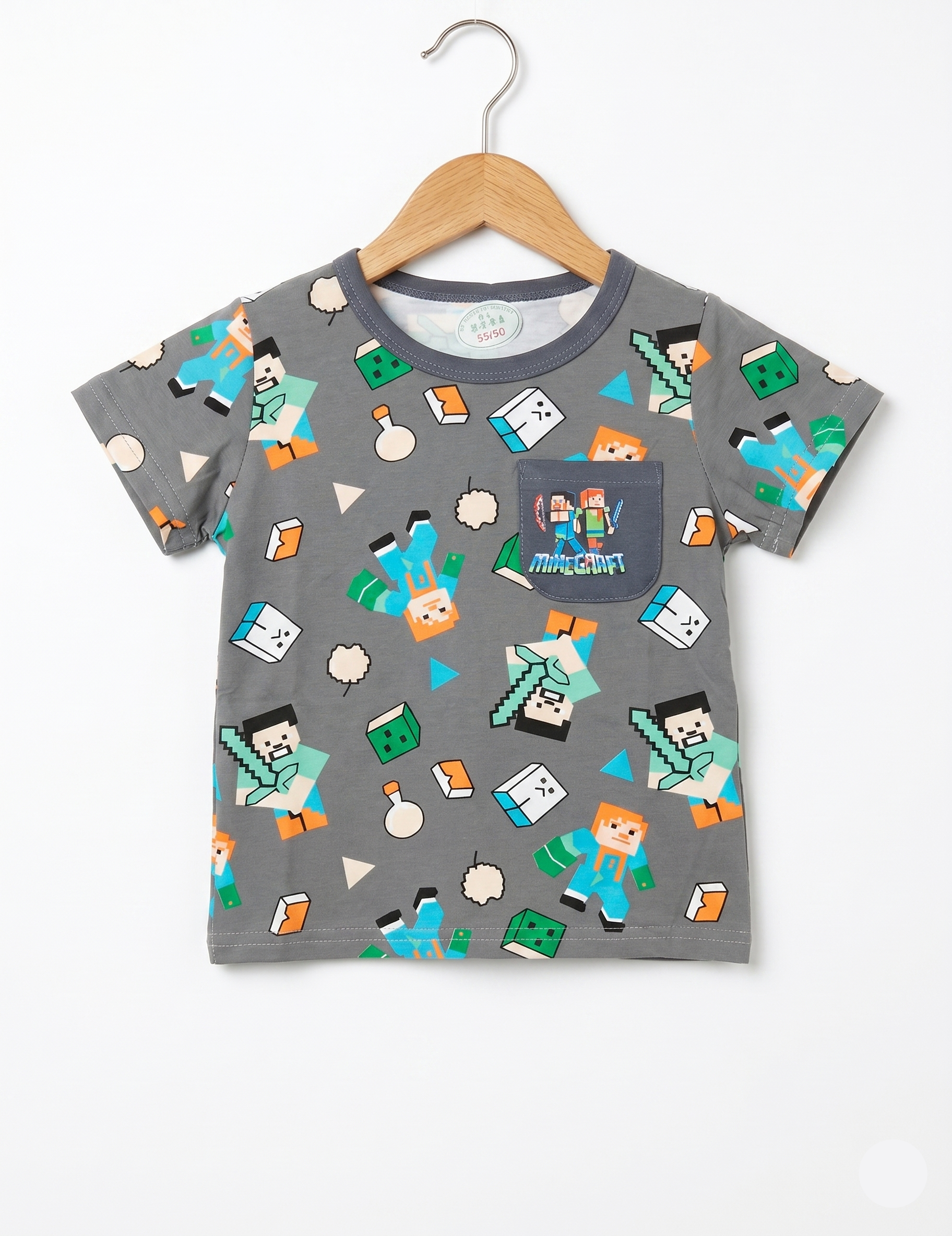 Kids' Minecraft Graphic T-Shirt and Shorts Set – Gaming Summer Outfit