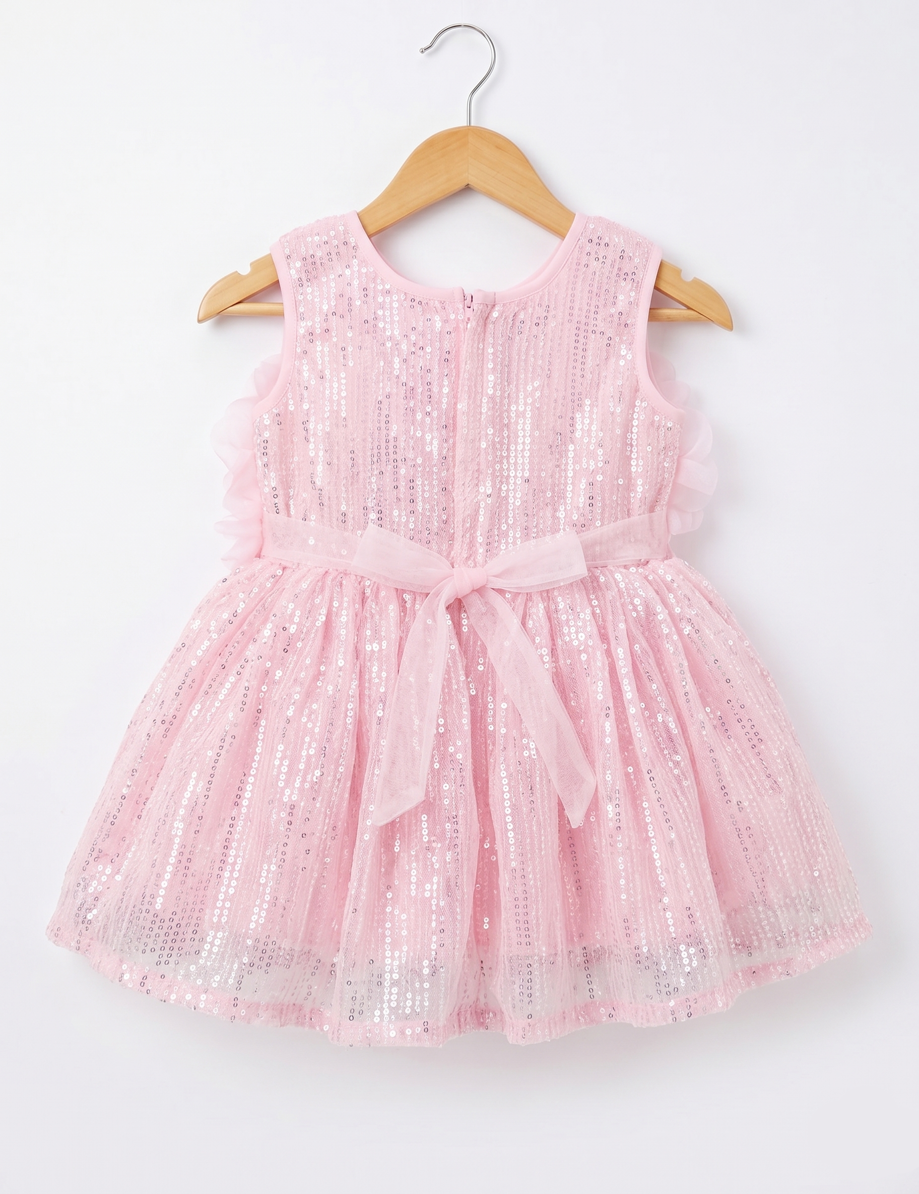 Toddler Girls Pink Floral Sequin Party Dress
