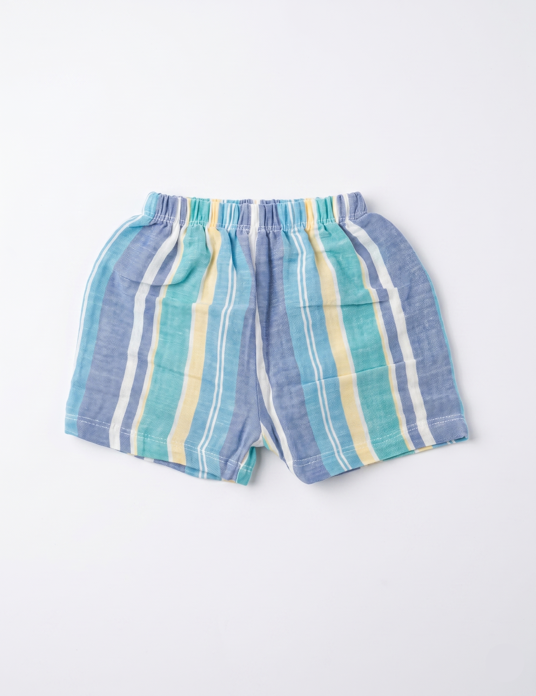 Infants' Multi-Color Stripe Button-Down Muslin Shirt and Shorts Set