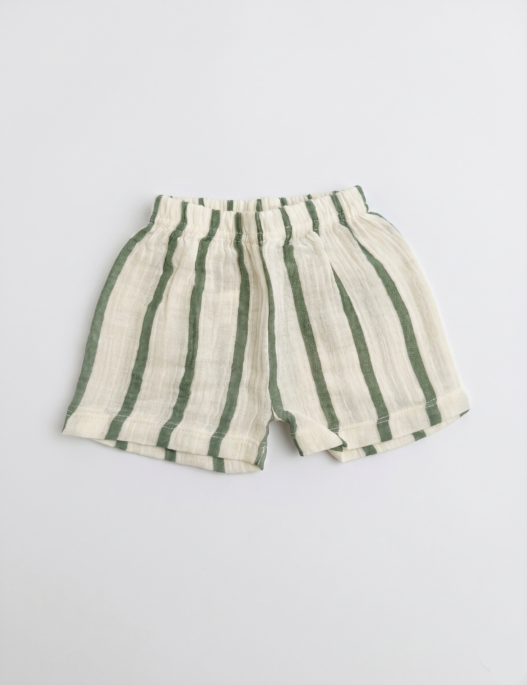 Infants' Striped Muslin Button-Down Shirt and Shorts Set