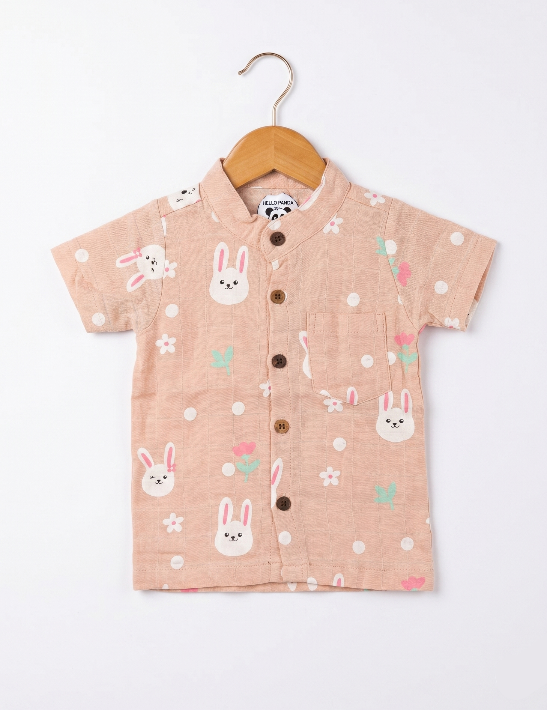 Adorable Bunny Print Muslin Co-ord Set for Kids