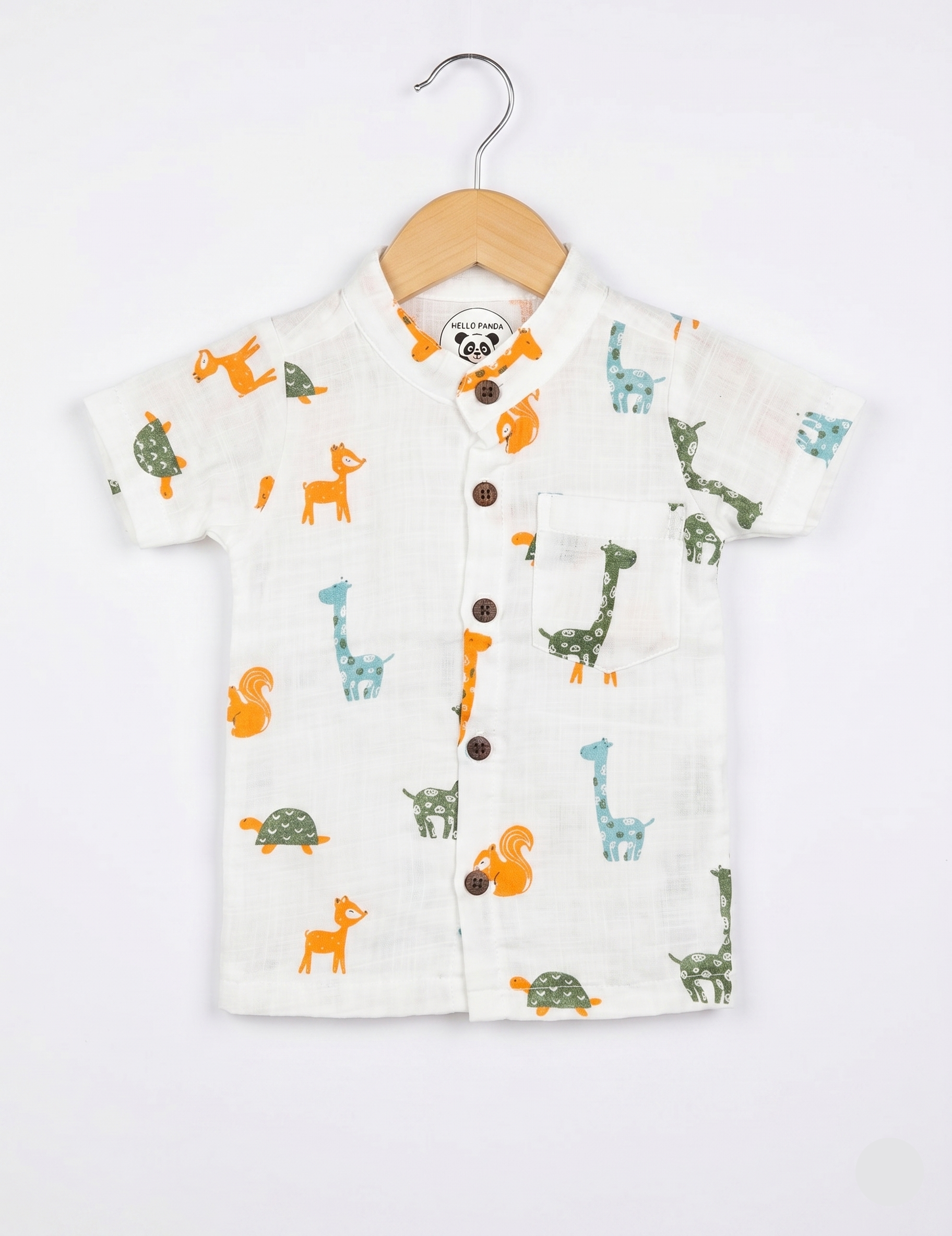 Playful Jungle Animal Print Muslin Co-ord Set for Kids