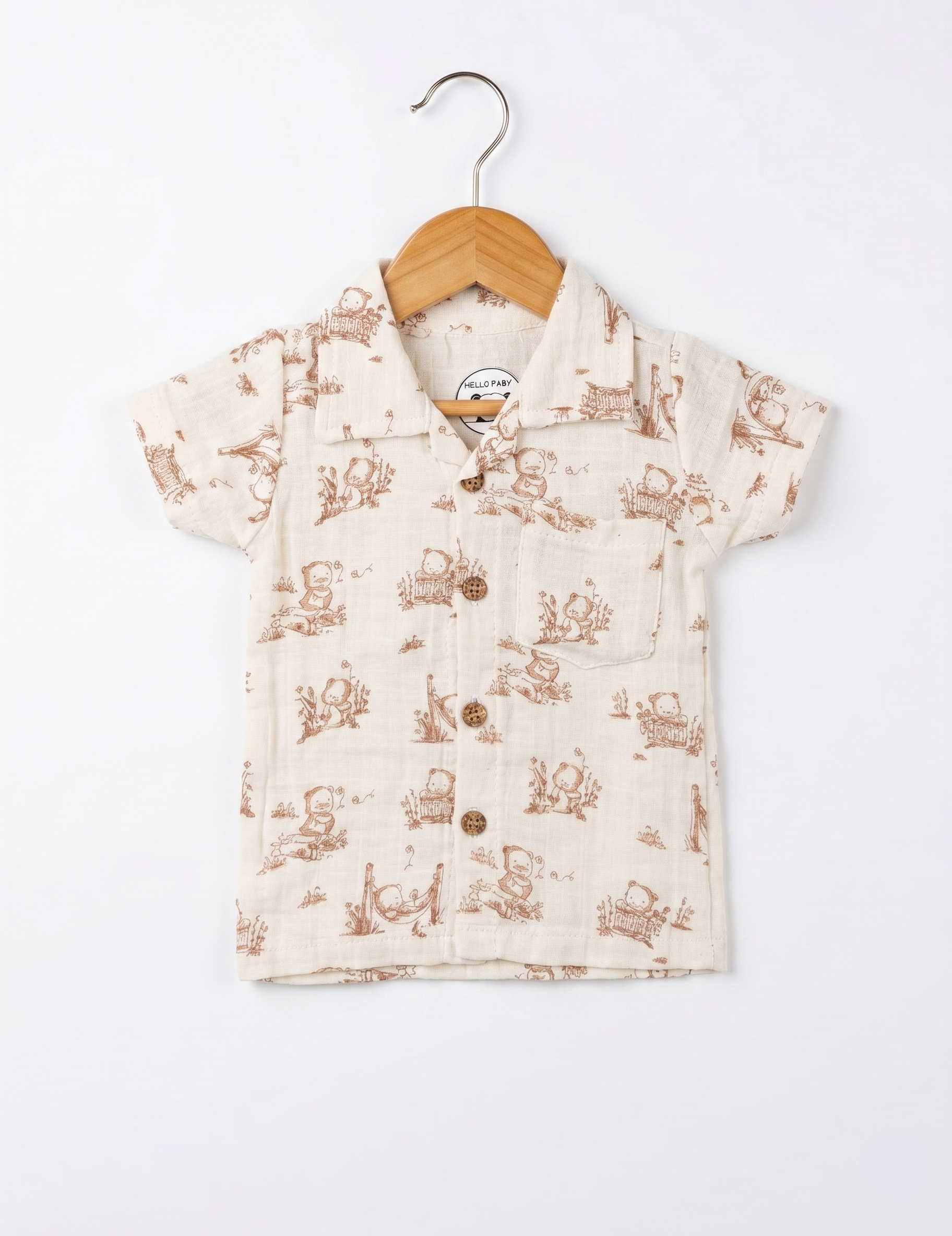 Breathable Muslin Kids’ Lounge Set - Sweet Natured Character Design