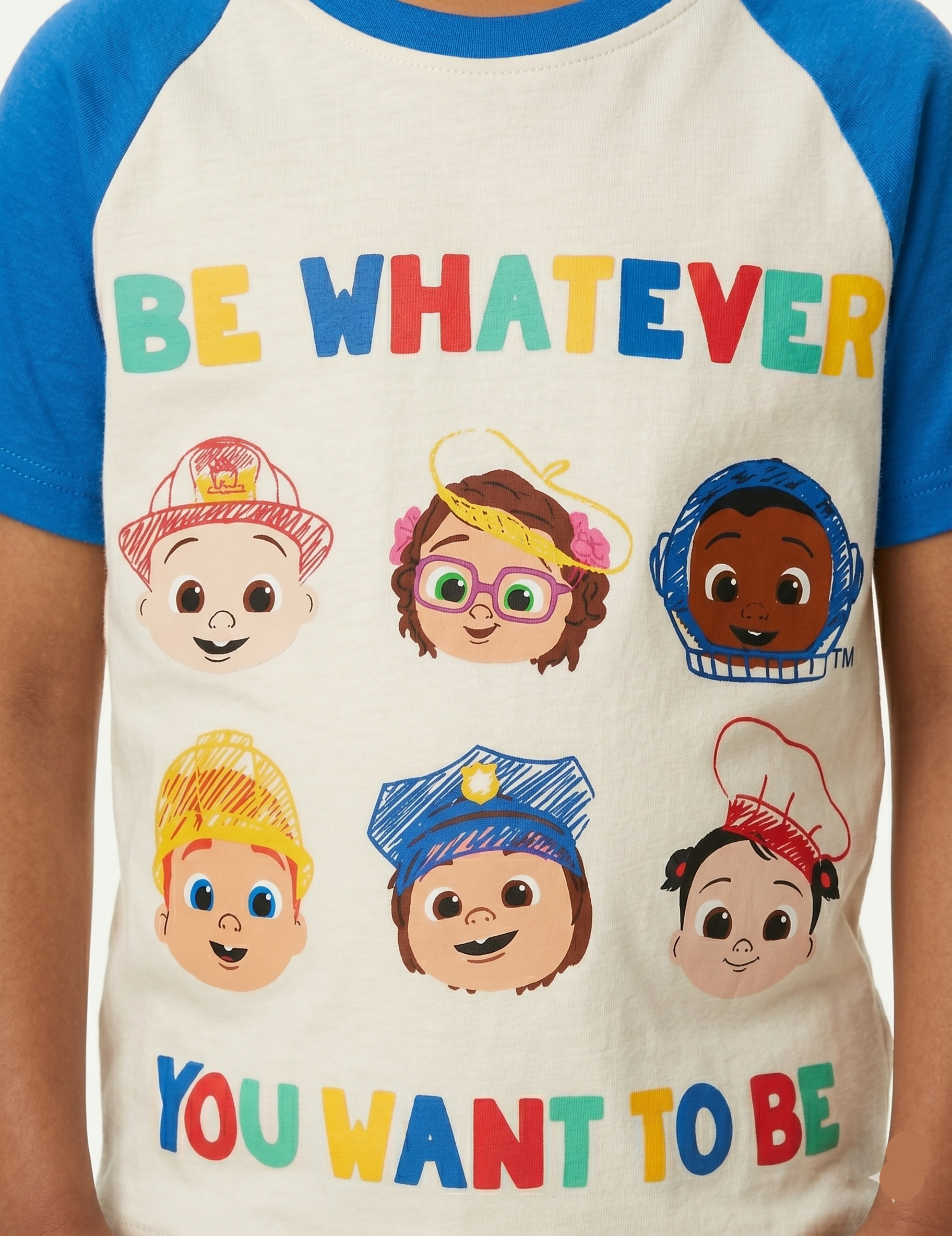 Kids' CoComelon "Be Whatever You Want To Be" Raglan T-Shirt